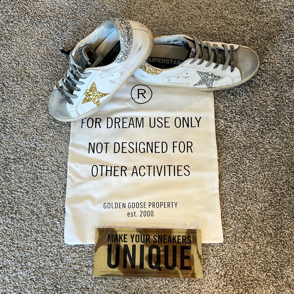 Golden Goose Superstar LIMITED EDITION glitter sneaker sz38